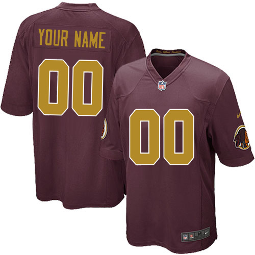 Youth Limited Nike Jersey Burgundy Red Alternate - Customized 80th Anniversary NFL Washington Redskins